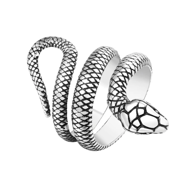 

Punk Style Twist Snake Finger Rings for Women Gothic 316l Stainless Steel Jewelry Wedding Band Christmas Gifts Free Shipping