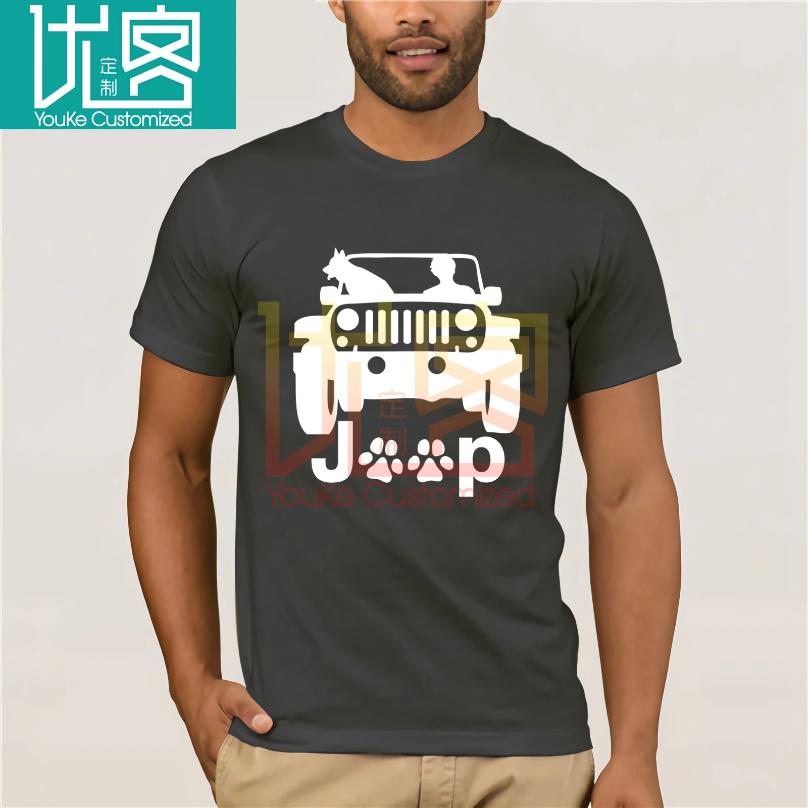 Бренд La Maxpa Humor Jeep Canine And Dog футболка 2020 обычная для мужчин Уличная Мужская с