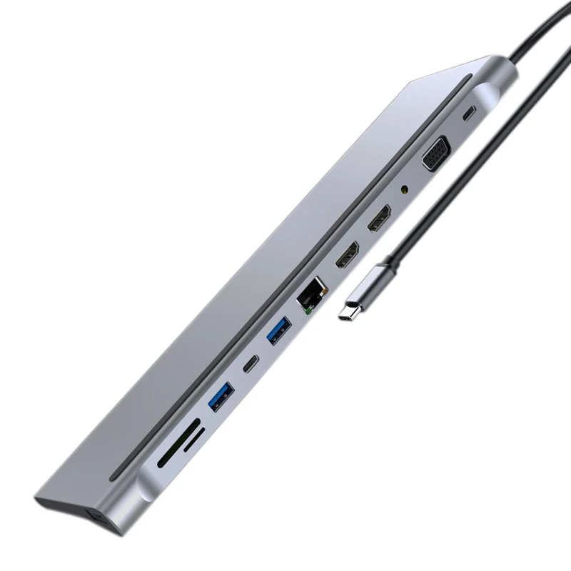 

Док-станция 12 в 1 с USB Type-C на два Hdmi Rj45