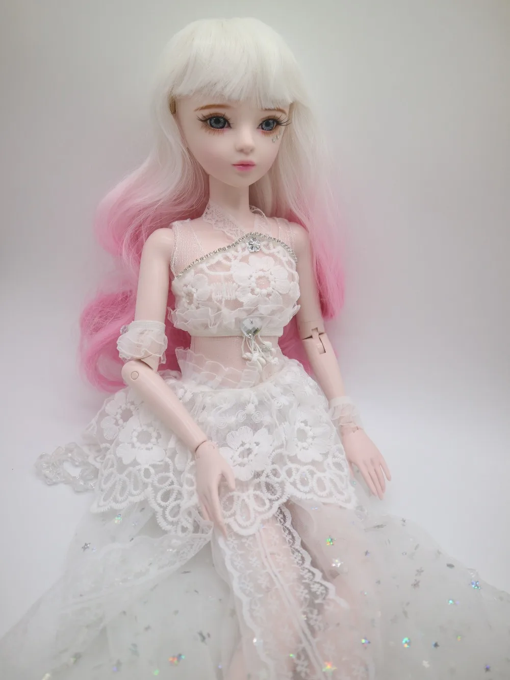 NEW 1/3 BJD Doll 56cm adult sex female Plastic joint moveable doll includes the doll clothes and shoes pink hair