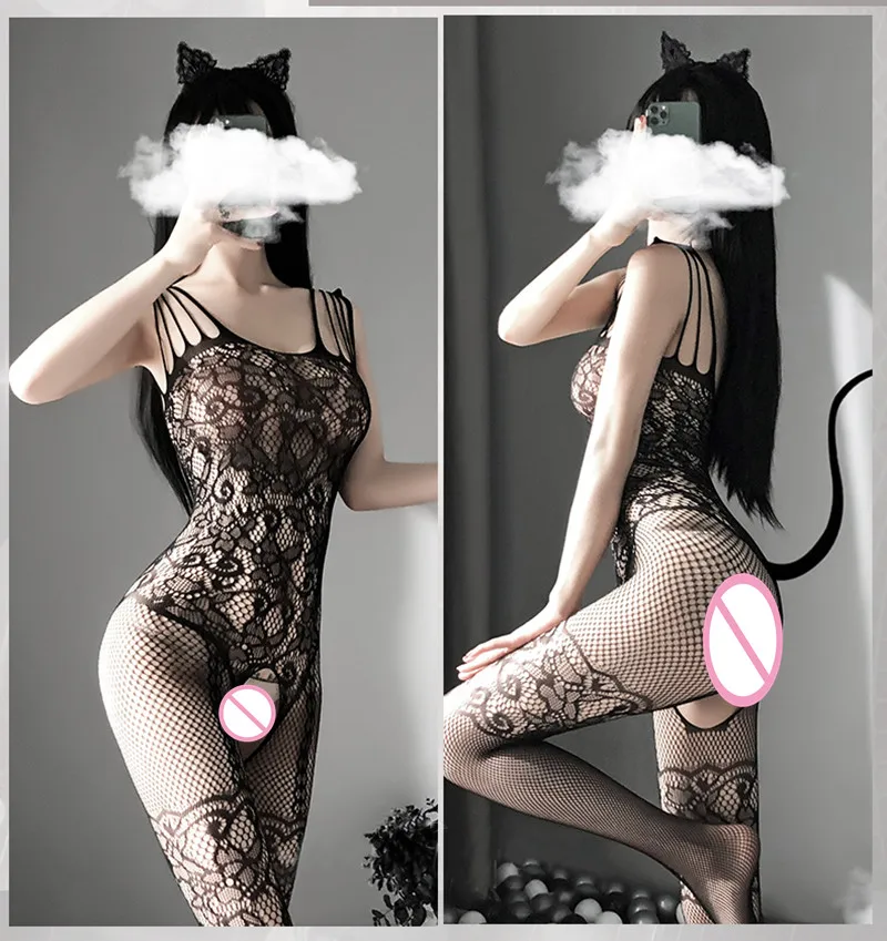 Размера плюс чулки боди с открытой промежностью женский топ обтягивающий костюм