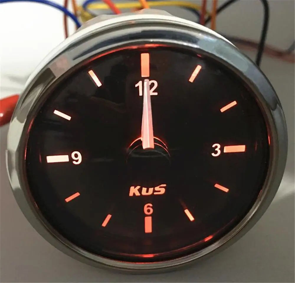 1 шт. Автомобильные приборы 12 В/24 В 52 мм|clock gauge|clock for homeclock black |