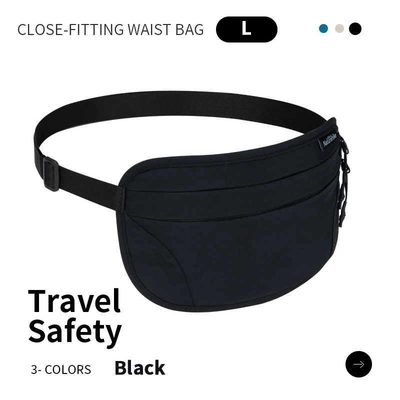 Сумка на пояс с RFID-защитой и двумя карманами для мужчин женщин |