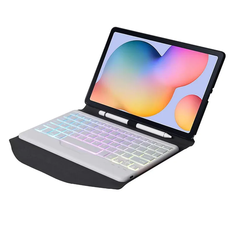 

Чехол для планшета Samsung Galaxy Tab S6 lite P610, чехол с Bluetooth клавиатурой и светодиодной подсветкой 2021