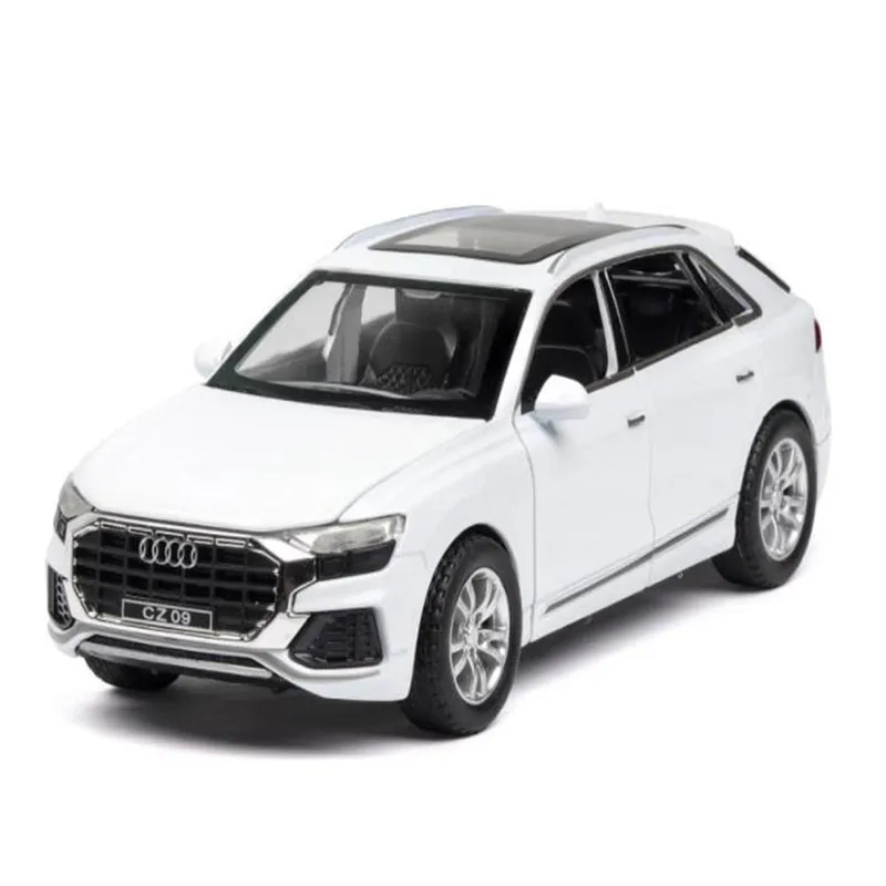 Белый 1/32 высокое моделирование Q8 Diecasts и Игрушечная модель автомобиля со звуком и светом коллекционная машинка Игрушки для мальчиков подарок для детей brinquedos - Цвет: Белый