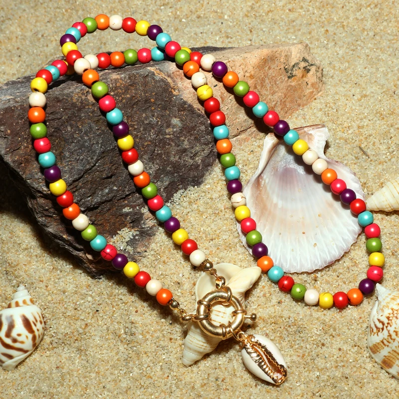 Женское Ожерелье чокер ZOSHI ожерелье с кулоном в виде ракушек богемном стиле