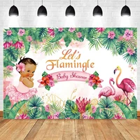 summer party baby shower photography backdrop princess flamingo decoration photographic background photophone kids photo studio
