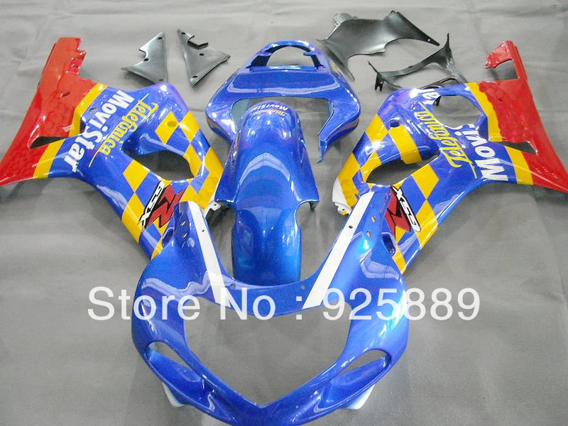 Синий желтый красный черный для GSXR1000 00 01 02 GSX R1000 GSXR 1000 2000 2001 2002 ABS Кузов|Полные