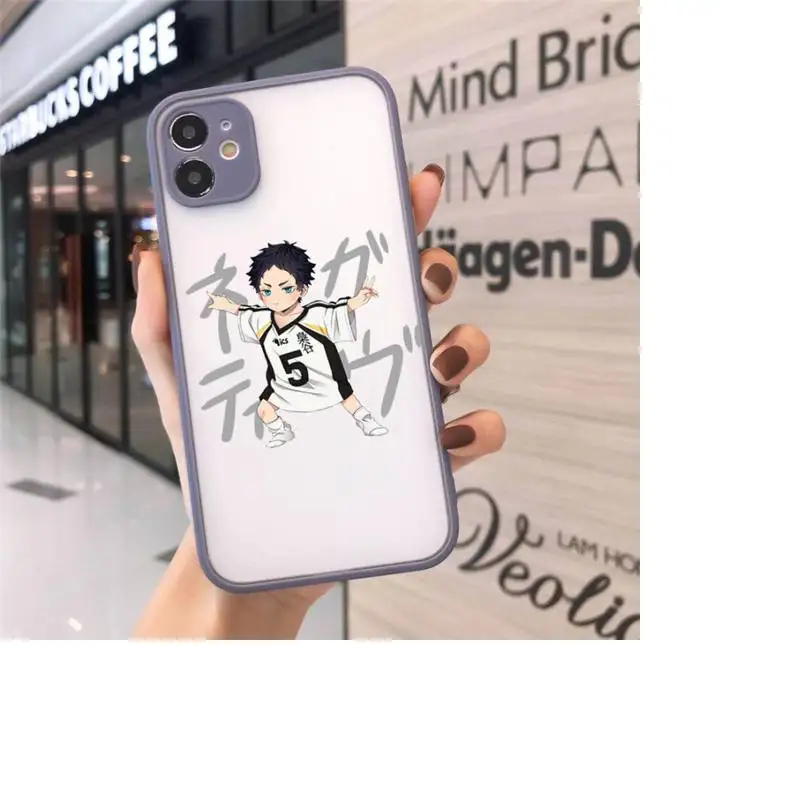 

Haikyuu Hinata Attacks anime luxury Phone Case shell matte transparent For iphone 7 8 11 12 plus mini x xs xr pro max cover