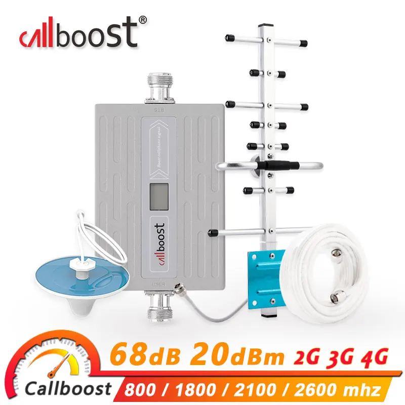 Ceny Callboost 4G Wzmacniacz Komórkowy 800 MHz Regenerator Sygnału 1800 2100 2600 Telefon Komórkowy Wzmacniacz Sygnału GSM 2G 3G 4G Sygnał Sieciowy