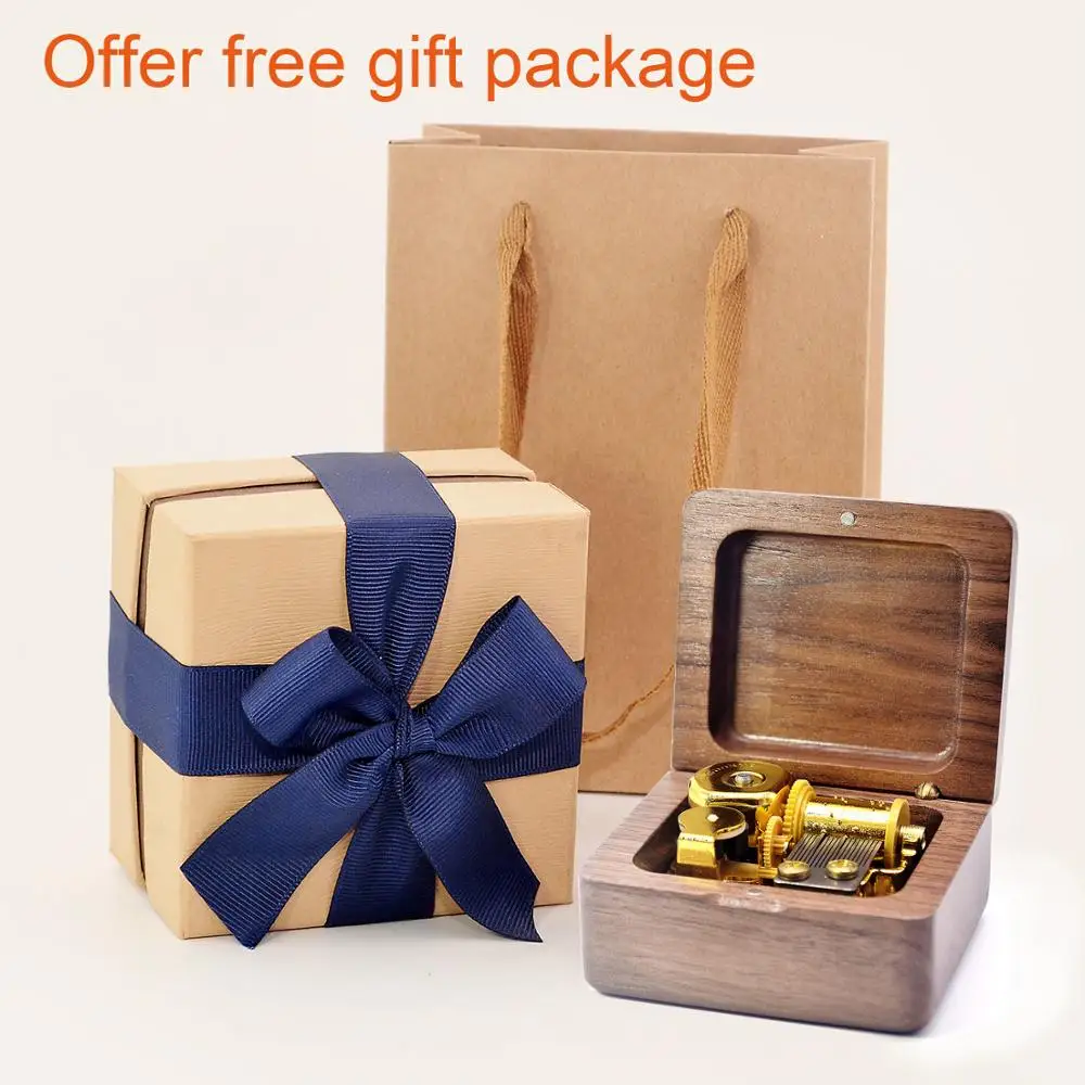 DIY резная деревянная музыкальная шкатулка как творческий (день рождения) подарок