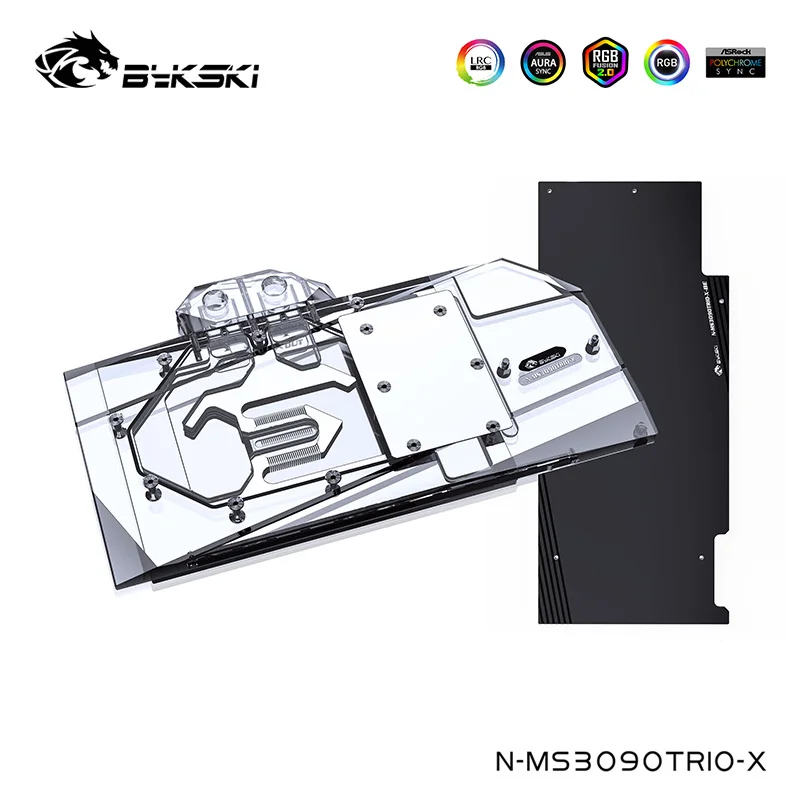 

Водяной блок Bykski GPU для MSI Geforce RTX 3080,3090,3080Ti GAMING/SUPRIM X TRIO 10G/12G/24G OC Card Cooler,N-MS3090TRIO-X