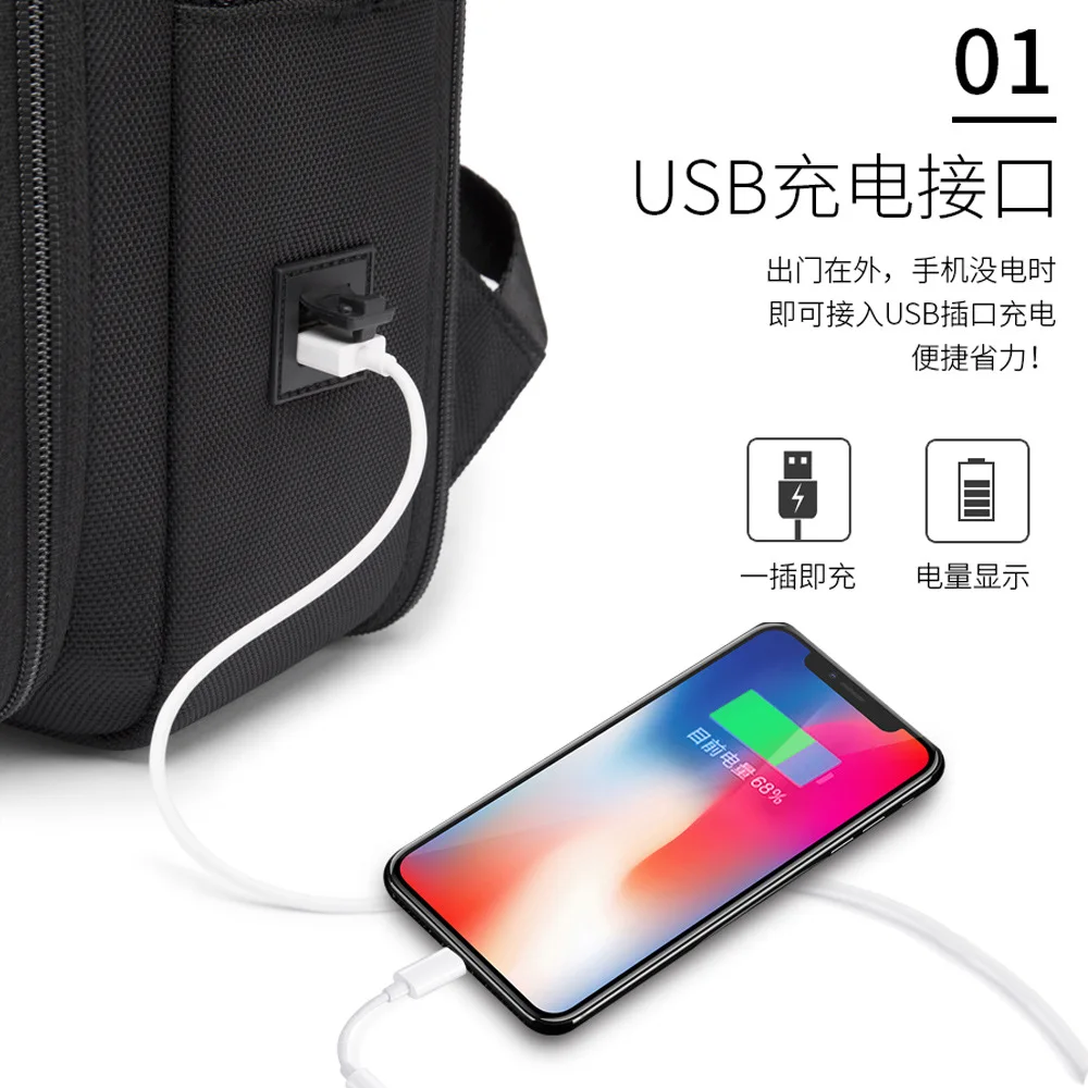 Многофункциональный USB внешний зарядный 15 6 дюймовый рюкзак для ноутбука мужской