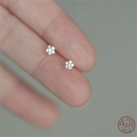 925 sterling silver plated 14k gold pav crystal five pointed star earrings women simple fashion wedding jewelry accessories