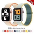 Ремешок для Apple watch Series 4, 5, 6, SE, 40 мм, 44 мм, дышащий сменный ремешок из нейлона для iwatch series 3, 2, 1, 38 мм, 42 мм