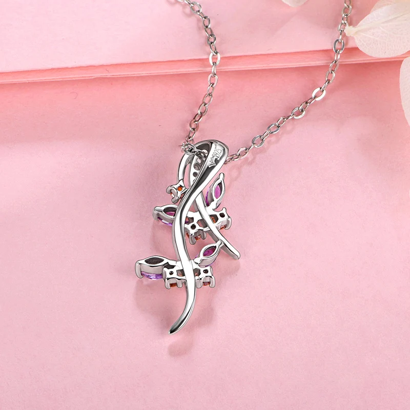 Натуральный Аметист Стерлинговое Серебро женская подвеска гранат подарки на