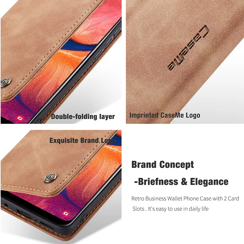 Кожаный чехол для Samsung Galaxy A40 A70s A20E магнитный чехол-книжка A20s A80 ударопрочный