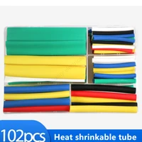 102 pcs dual wall heat shrinkable tube with glue adhesive heat shrink ratio 31 wire wrap thermoretractable gaine cable sleeve