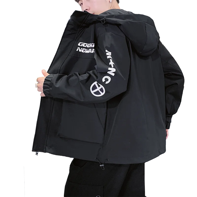

The New Jacket Male Autumn and Winter Han Edition Men 's Clothing of Youth Popular Logo Coat Tide Cotton Solid