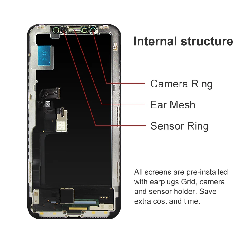 

High Quality Display For iphone X OLED XS MAX XR TFT With 3D Touch Digitizer Assembly No Dead Pixel Screen Replacement True Tone