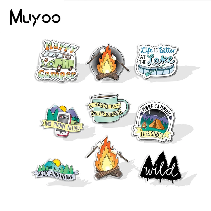 Эпоксидная акриловая заколка для лацканов одежды природы походов горных