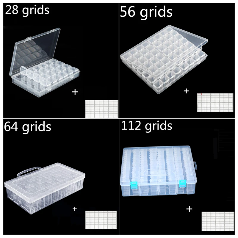 56/64/112 искусственная алмазная живопись коробки для бусин вышивка аксессуары