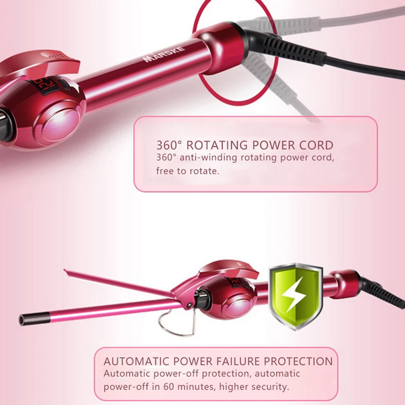 MARSKE щипцы для завивки профессиональные бигуди волос вращение локон палочка