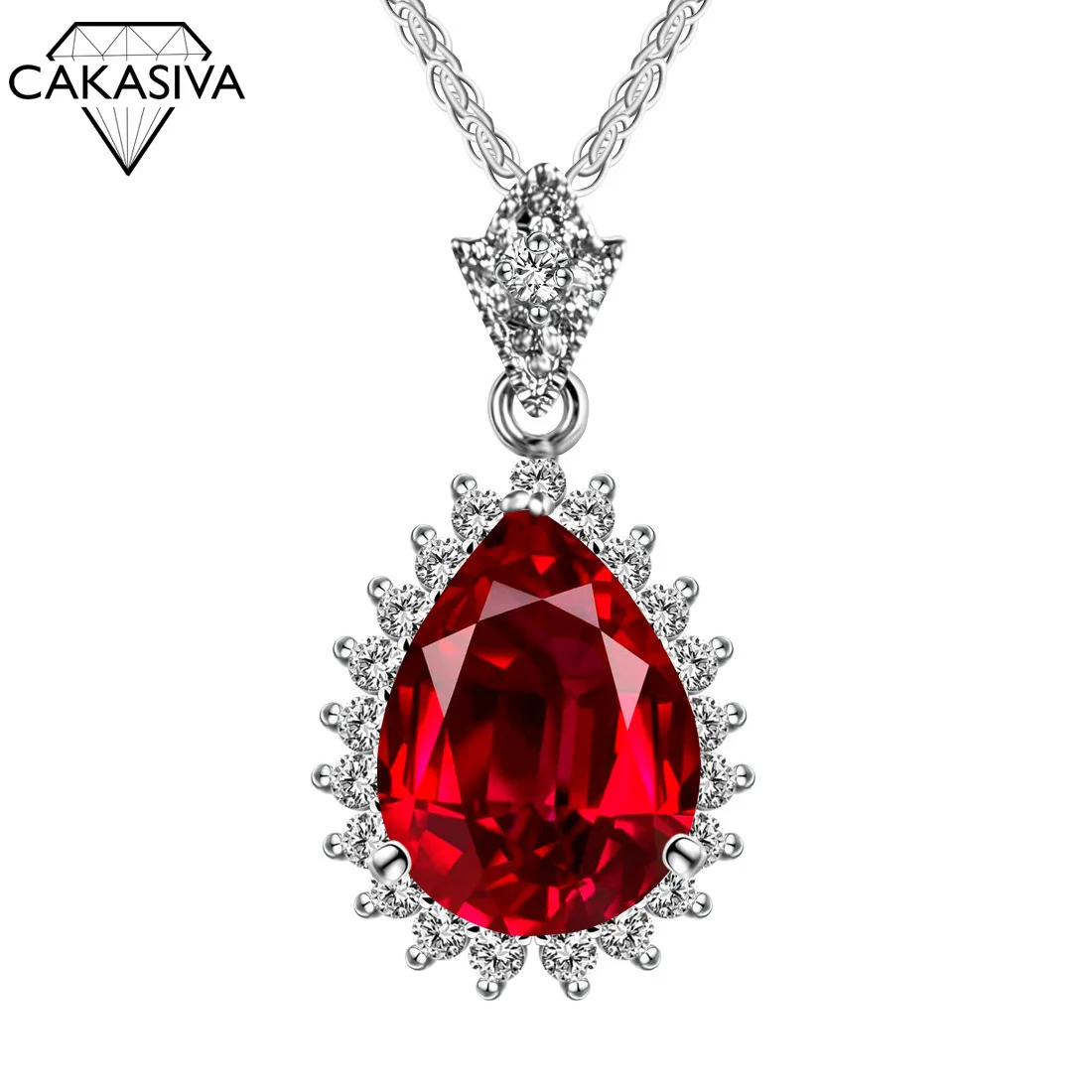 Модный микро набор рубиновое ожерелье Простой натуральный изумруд циркониевый