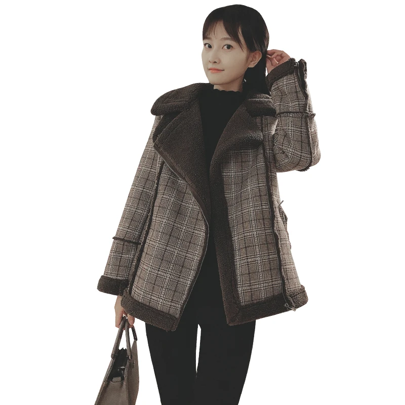 Новинка женское осенне зимнее Свободное пальто большого размера с хлопковой