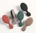 Карманная расческа для волос из конского волоса, портативный массажер для волос, модная расческа для волос с шампунем, инструмент для здоровья