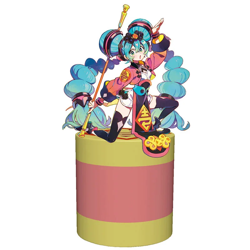 

Bandai Anime Girl Miku Vocaloid Chinese Style Instant Noodle Press Anime Figure Adult Doll Model Decoration Toy Birthday Gift