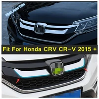 exterior accessories fit for honda crv cr v 2015 2016 stainless steel front grille racing grille cover trim 2 piece