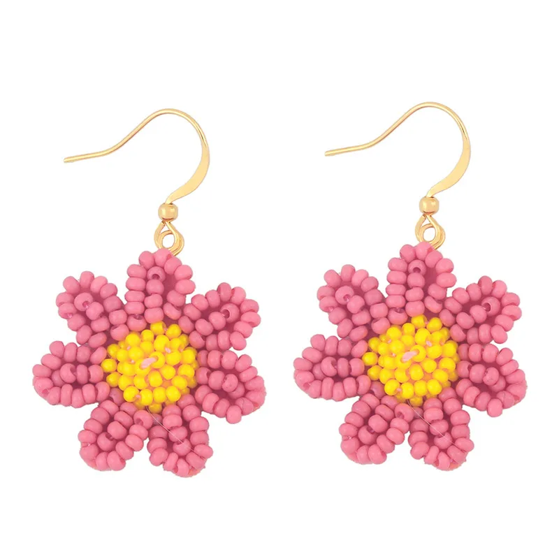 

Pretty Bohemian Fashion Designs Dangle Drop Earrings for Women Flower Shape Beads Dropshipping Jewelry Gifts Brincos Wholesale