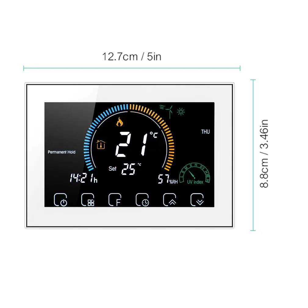 

BHT-8000-GALW 95-240V WiFi Intelligent Programmable Temperature Controller Voice Control Floor Heating Thermostat