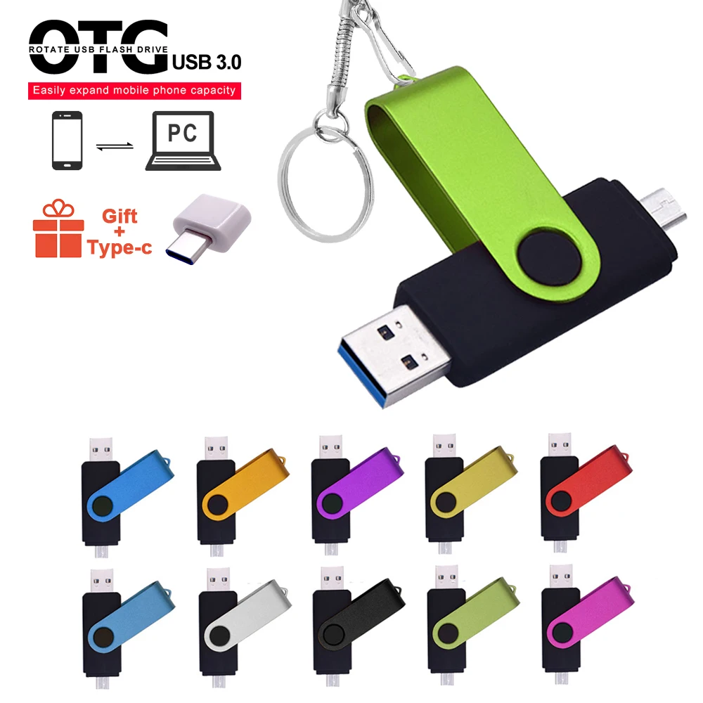

High Speed Real USB 3.0 OTG Metal Usb Flash Drive 3.0 Pendrive 64GB 128GB 256GB 512GB Key Usb Stick Pen Drive Flash Usb3.0 Gifts