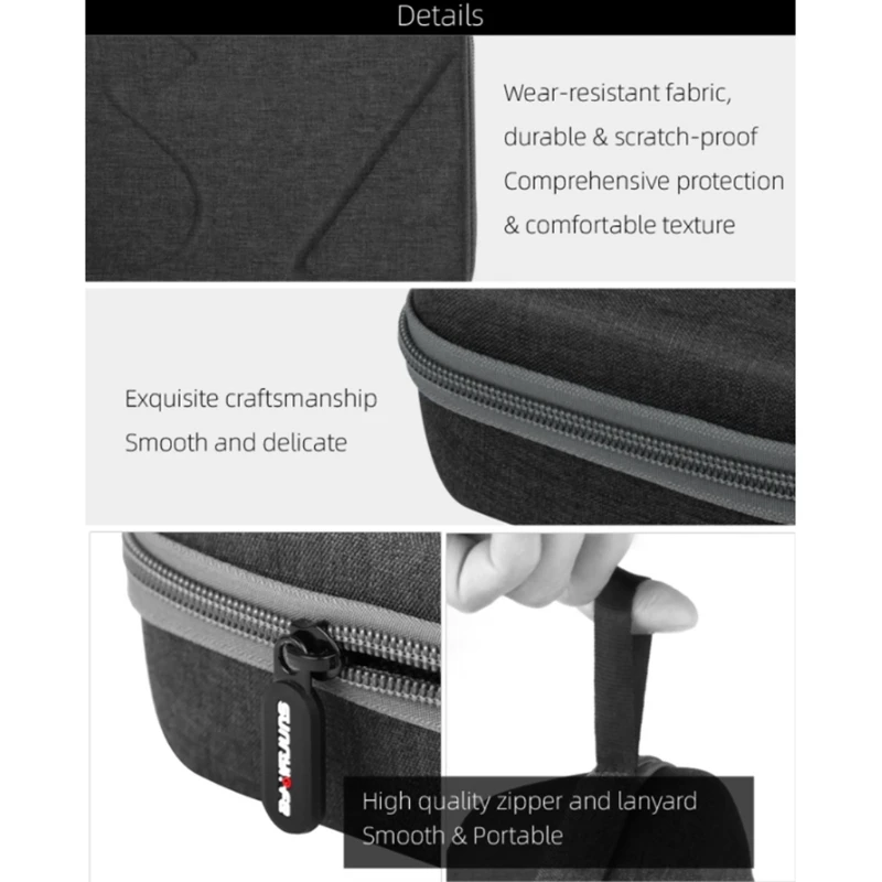 

Storage Bag for Max Panoramic Action Camera Accessories Durable Protective Shock-proof Solid Storage Case Portable Box