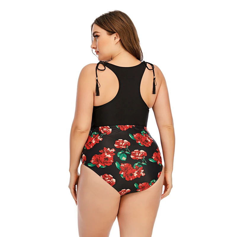 

Sexy Bikini 2021 New Women Bikini Push Up Flower Print Mesh Monokini One Piece Set Swimsuit Bikinis Plus Size Swimwear biquini