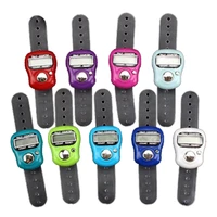 lcd electronic finger bracelet woven row counting pedometer digital hand counting counter muslim ring counter small card pack