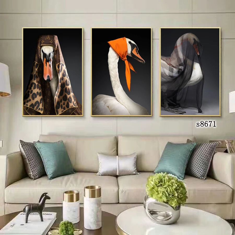 Набор из 3 предметов Скандинавская искусственная живопись | Дом и сад