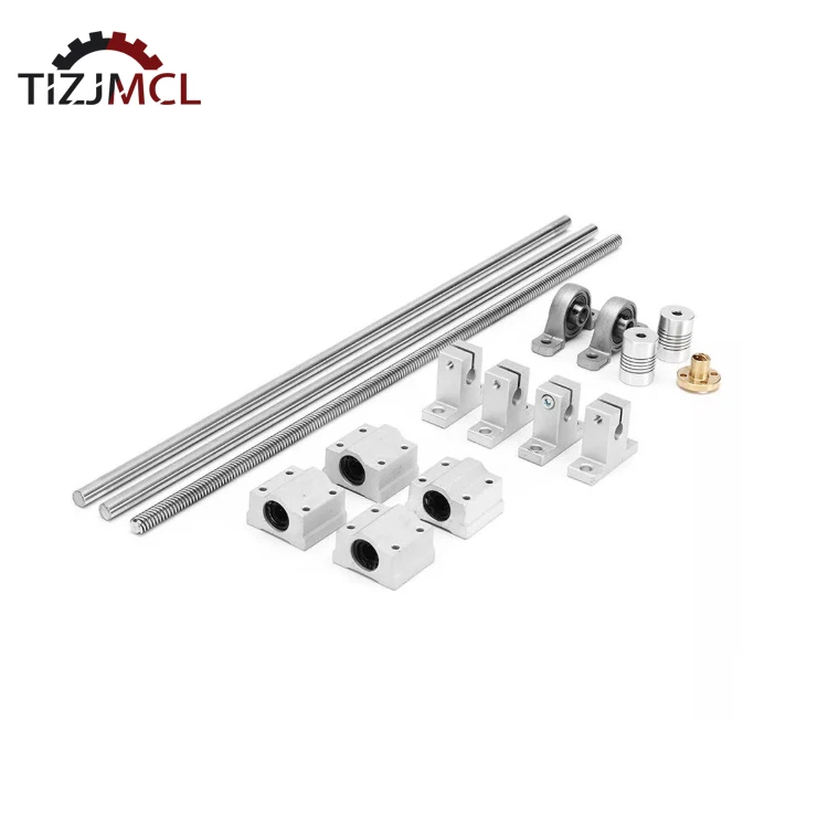 t8 lead screw optical axis od8mm 3d printer guide rail partskp08 bearing bracket housing mounting bracketcoupler d19l25 sk8 free global shipping