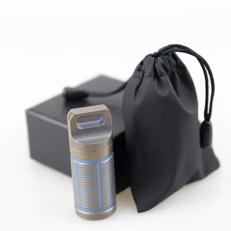 F4 титановый водонепроницаемый футляр для таблеток держатель бутылки брелок