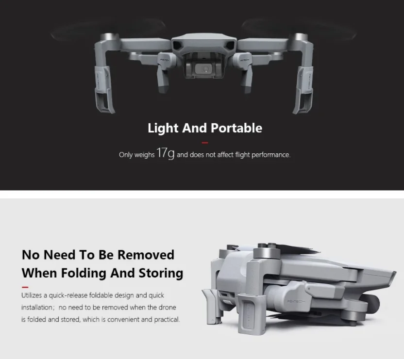 PGYTECH DJI Mavic Mimi шасси Расширенная ножка шасси поддержка ног протектор Дрон аксессуары для DJI Mavic Mini