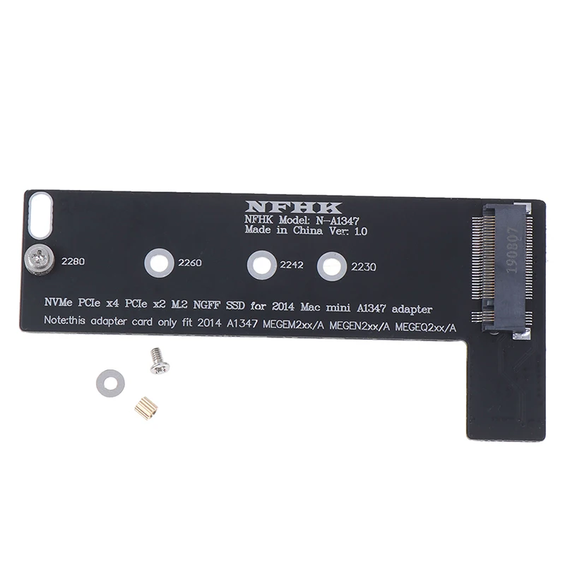 1 X конвертер адаптер с винтом PCI Ex4 M.2 NGFF NVME AHCI SSD для 2014macbook мини A1347 оптовая