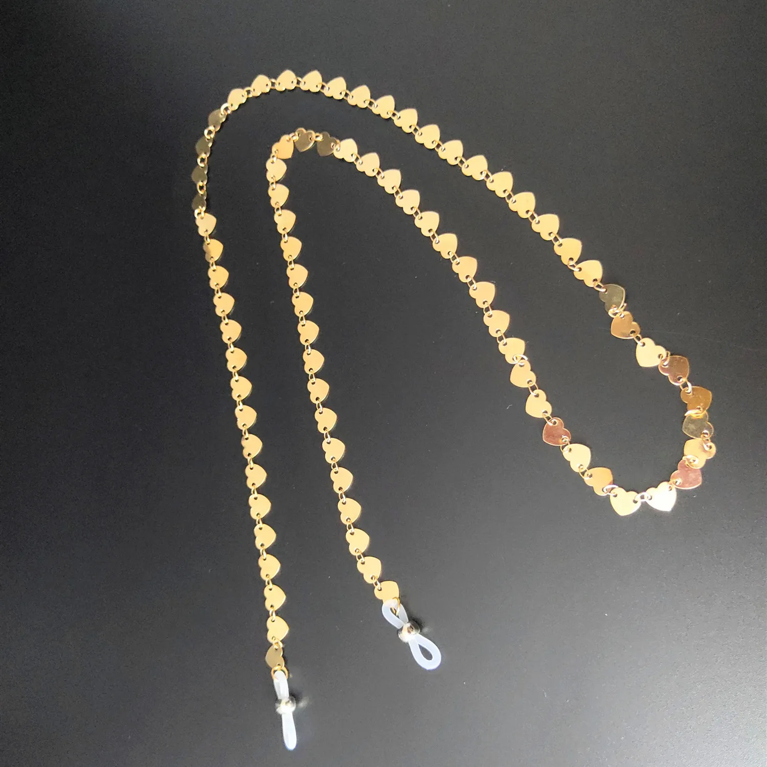 

YTF334 Versatile peach heart glasses chain necklace