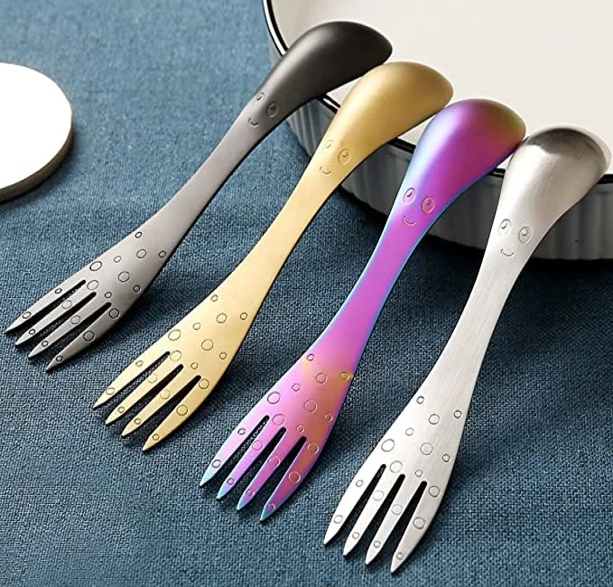 Ложка из нержавеющей стали 304 вилка портативный прибор для пикника кемпинга |