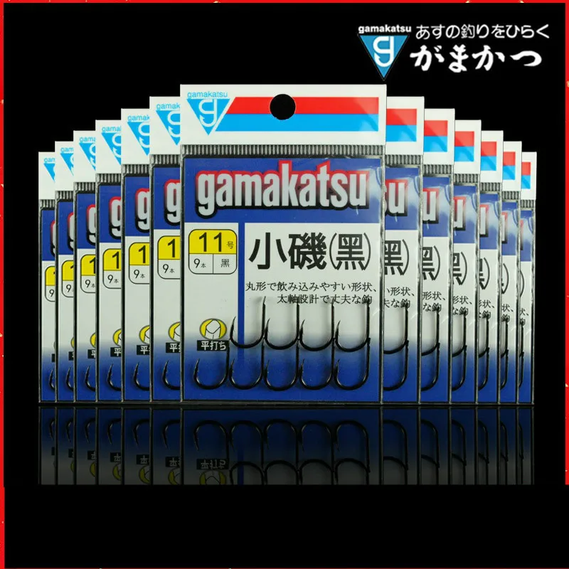 6packs/lot Japan Gamakatsu Fishing Hooks C1KI1 1#-14# Size Bass Hook Unique Peche Type Barbed Black Color Hidden | Спорт и