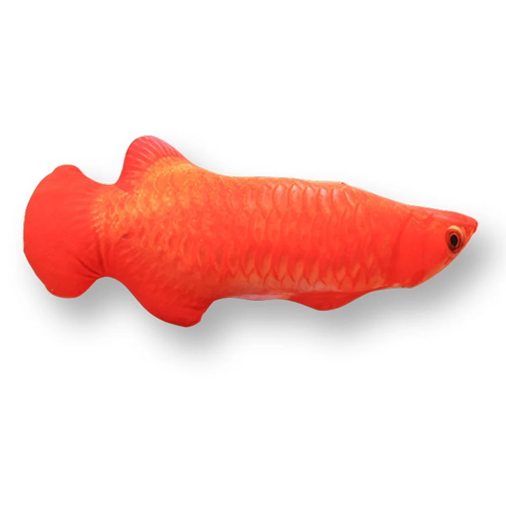 Игрушка-подушка в форме рыбки, плюшевая кошка, рыба, кошка, Жевательная кошка, Когтеточка, плюшевая, креативная, 3D, в форме рыбки, для кота, игрушка для кота - Цвет: Red arowana