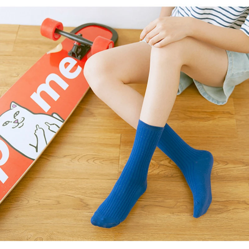 Женские свободные носки в стиле Харадзюку японский хлопок уличная высокого