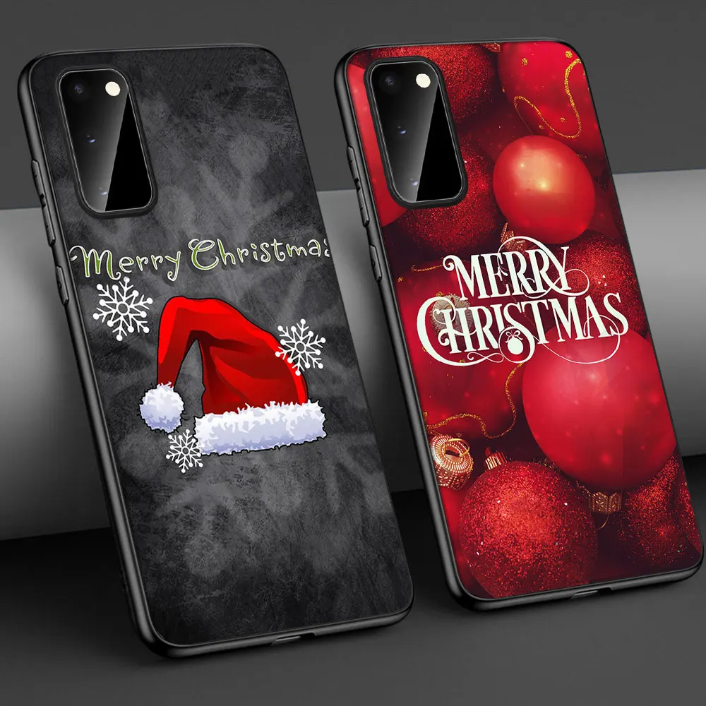 

Christma Snow Phone Case for Samsung A50 A51 A71 A40 A70 A20 A20E S10 S20 S9 S8 S7 Edge Ultra Puls Note 10 9 8 Plus Soft Cases