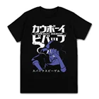 Футболка мужская с коротким рукавом и круглым вырезом, Классическая Повседневная рубашка с рисунком в стиле аниме 90-х и ковбоя, с рисунком японской манга, Джет Файе, Космический Спайк